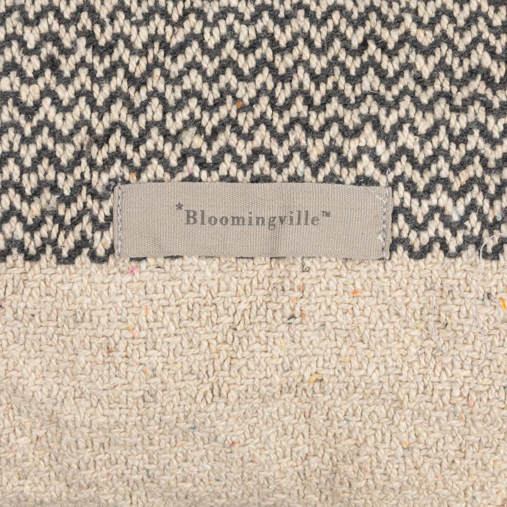 Hello Honey® Gray & Cream Throw Pillow with Corner Tassels